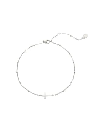 Enkelbandje Classic Cross Zilver Stainless Steel h5